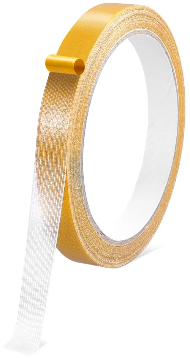 Main image of Double Sided Fabric Tape Heavy Duty for Hem, Fashion Dress, Cloth, Curtains, High Adhesive Sticky but Removable and Residue free, No Sewing or Ironing need, Multipurpose, 0.5 in x 33FT/10m (1)