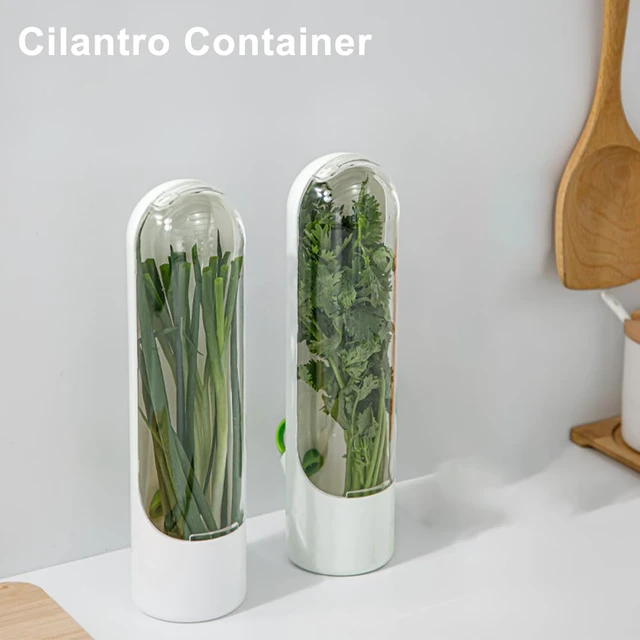 Alt view image 3 of 7 - Herb Saver Pod Cilantro Containers | Clear Storage Bottle Fresh Storage Container for Cilantro Parsley Mint, Fresh Produce Saver, Extends Freshness for 2-3 Weeks