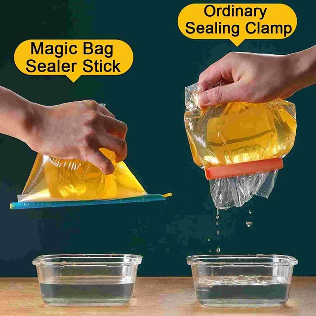 Alt view image 5 of 6 - 16PCS Reusable Bag Seal Sticks,Magic Bag Sealer Stick Plastic Bag Sealers Bag Clips for Food Storage, Freezer & Pantry Organization11.25inch and 8.86inch)