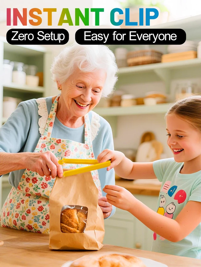 Alt view image 5 of 7 - 38Pcs 4 Sizes Colorful Chip Clips for Food Bag, Kitchen Essentials Gadgets | 2.3/3.5/5/6.3in, Handles Everything From Tiny to Large Bags, Good Sealing for Spice, Snacks, Coffee, Bread, Cookies Storage