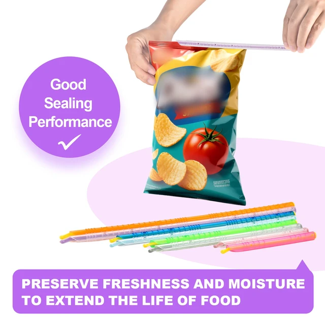 Alt view image 3 of 7 - Food Sealing Sticks, Bag Clips 16 Pcs Reusable Bag Sealer Sticks(S01-Nordic style)