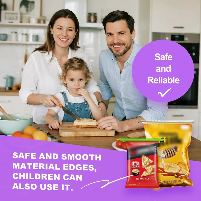 Alt view image 4 of 7 - Food Sealing Sticks, Bag Clips 16 Pcs Reusable Bag Sealer Sticks(S01-Nordic style)