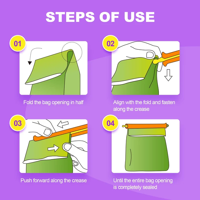 Alt view image 6 of 7 - Food Sealing Sticks, Bag Clips 16 Pcs Reusable Bag Sealer Sticks(S01-Nordic style)
