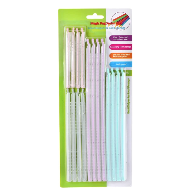 Alt view image 7 of 7 - Food Sealing Sticks, Bag Clips 16 Pcs Reusable Bag Sealer Sticks(S01-Nordic style)