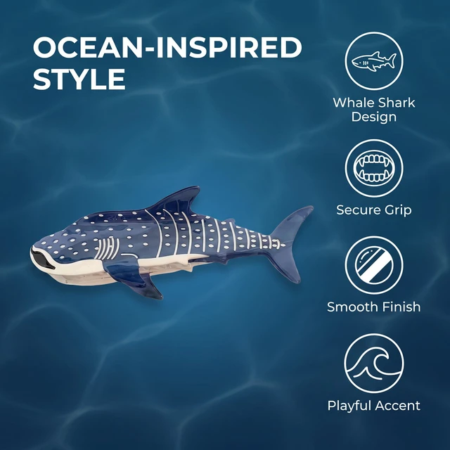 Alt view image 5 of 7 - Blue Shark Whale Claw Clips, Whale Shark Hair Clip Hair Clips, Animal Shape Hair Jaw Clips, Hair Jaw Barrettes Hair Styling Accessories Barrettes Hair Accessories