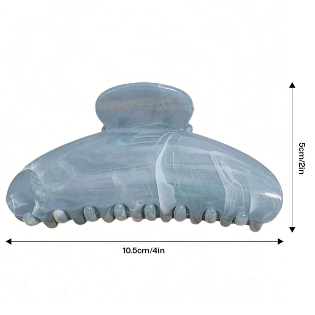 Alt view image 2 of 5 - Marble Pattern Hair Clips, Large Elegant Shark Clips, Non-slip Strong Hold Hair Claw Clips, Aesthetic Women Hair Accessories for Thick Hair, Daily Casual Back Head Hair Styling