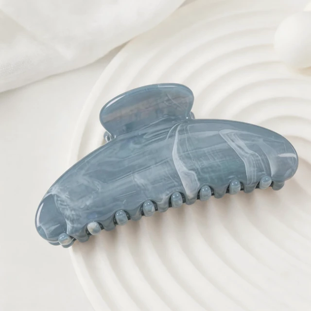 Alt view image 3 of 5 - Marble Pattern Hair Clips, Large Elegant Shark Clips, Non-slip Strong Hold Hair Claw Clips, Aesthetic Women Hair Accessories for Thick Hair, Daily Casual Back Head Hair Styling