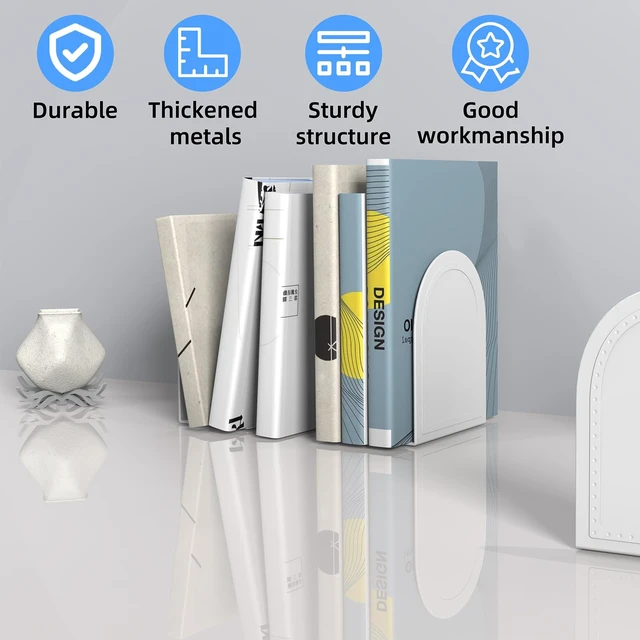 Alt view image 7 of 7 - Bookends Metal Book Ends Universal Economy Bookends