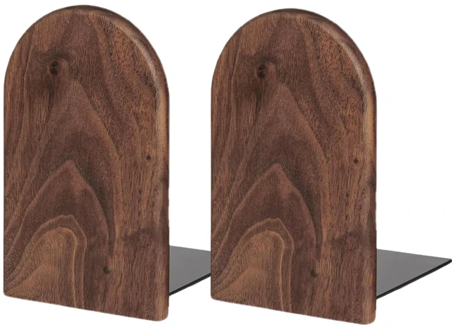 Main image of 2pcs Book Ends for Shelves Heavy Duty Books Bookend Book End Decorative Wooden Book Holders Book Stopper for Shelves Coolest Shelf Bookends for Kids Books Shelf Holder Organizer Accessories