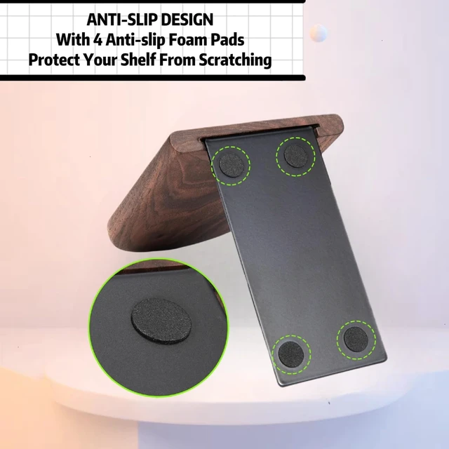 Alt view image 5 of 7 - 2pcs Book Ends for Shelves Heavy Duty Books Bookend Book End Decorative Wooden Book Holders Book Stopper for Shelves Coolest Shelf Bookends for Kids Books Shelf Holder Organizer Accessories