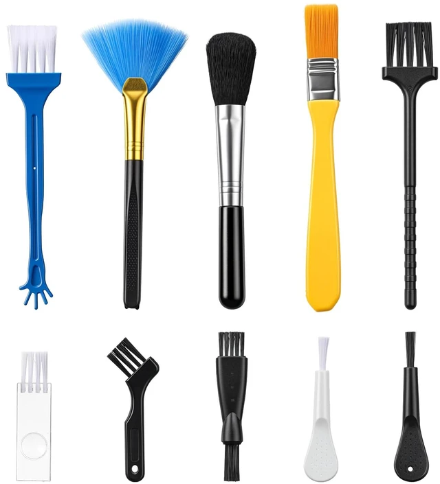 Main image of 10 PCS Keyboard Brush Keyboard Cleaning Brushes Kit Mini Anti Static Brush Small Nylon Dust Cleaning Brushes for Electronic Devices Computer Motherboard Fans Camera Small Space