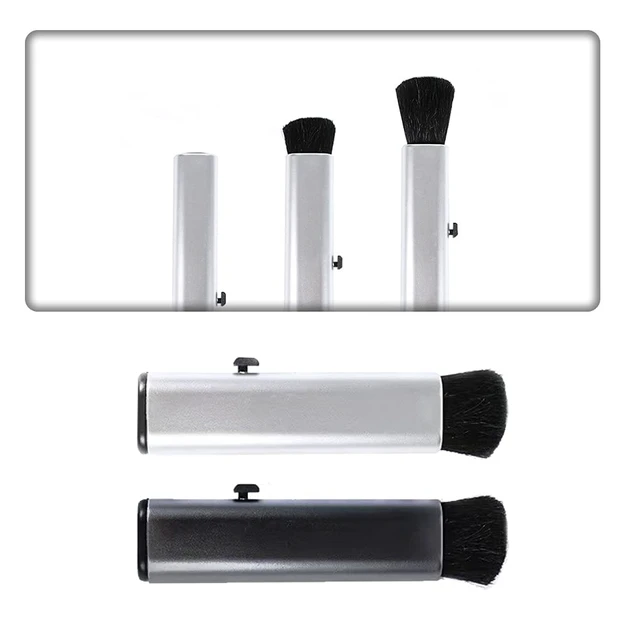Alt view image 6 of 7 - 2 Pcs Retractable Keyboard Cleaning Brush Computer Cleaning Tool Dust Removal Brush for Desktop Table