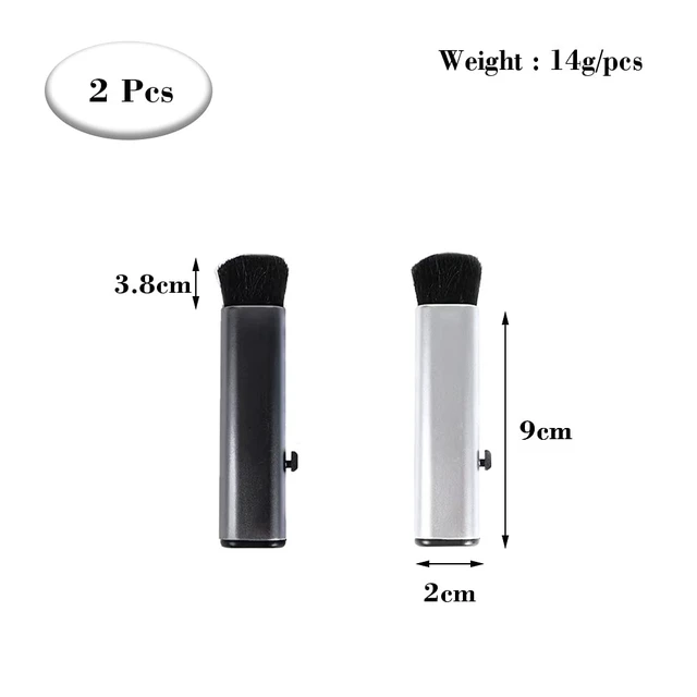 Alt view image 2 of 7 - 2 Pcs Retractable Keyboard Cleaning Brush Computer Cleaning Tool Dust Removal Brush for Desktop Table