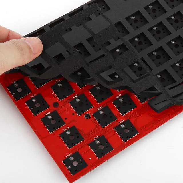 Alt view image 6 of 7 - Foam 108 Layout, Switch Pads 120Pcs and Sound Dampeners for Custom Keyboard