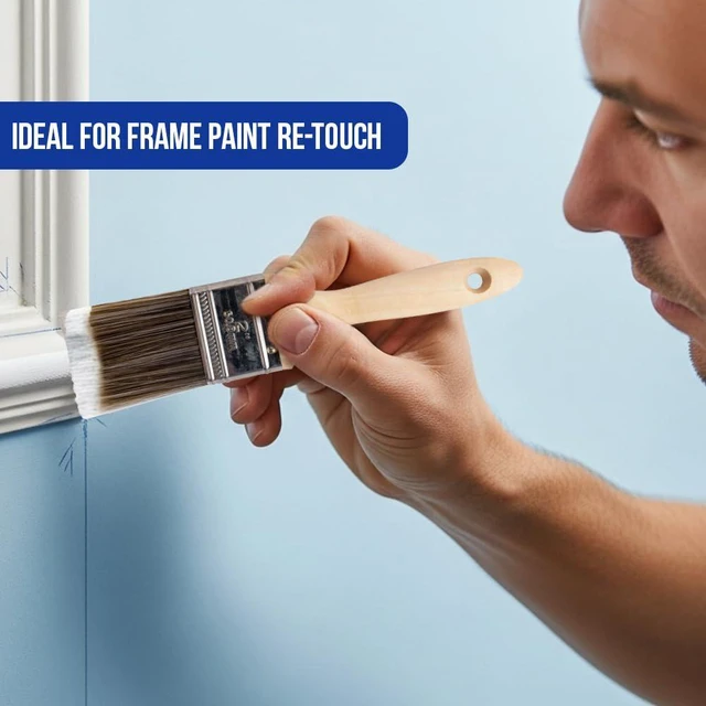 Alt view image 5 of 7 - Paint Brushes, Paint Brush Set for Walls, Trim & Stain, 5-Piece | Interior & exterior | Cabinets, doors, furniture, decks | For latex & oil-based | Synthetic bristles, Softwood handles