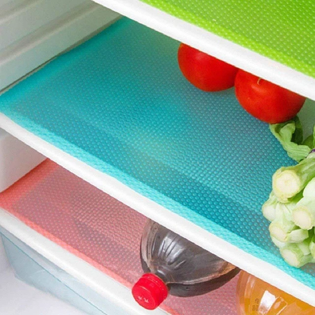 Main image of 9 Pack Refrigerator Mats,Washable Fridge Mats Liners Easy to Clear Fridge Pads Mat Shelves Drawer Table Mats Refrigerator Liners for Shelves,3Red/3Green/3Blue