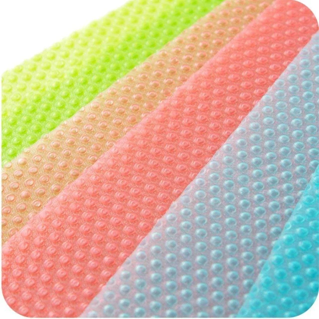 Alt view image 6 of 6 - 9 Pack Refrigerator Mats,Washable Fridge Mats Liners Easy to Clear Fridge Pads Mat Shelves Drawer Table Mats Refrigerator Liners for Shelves,3Red/3Green/3Blue