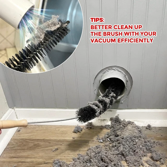 Alt view image 3 of 5 - Dryer Vent Cleaner Kit, 3 Pcs Replacement Lint Brush for Vent Trap | Dryer Vent Cleaning Kit with Crevice Tool - Deep Lint Brush for Dryer Trap & Filter, Flexible Nylon Bristles