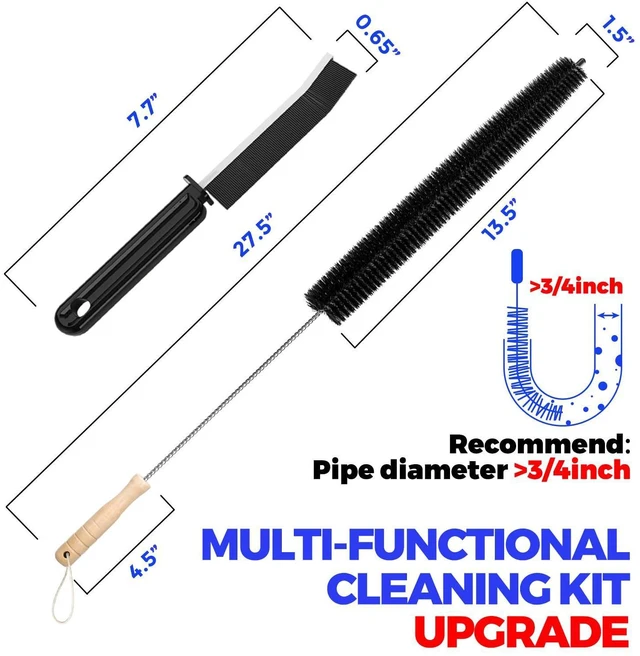 Alt view image 4 of 5 - Dryer Vent Cleaner Kit, 3 Pcs Replacement Lint Brush for Vent Trap | Dryer Vent Cleaning Kit with Crevice Tool - Deep Lint Brush for Dryer Trap & Filter, Flexible Nylon Bristles
