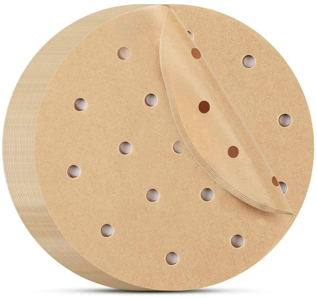 Main image of Air Fryer Round Liners 6 Inch, 200pcs Parchment Paper Unbleached Filter Paper Perforated Parchment Paper Bamboo Steamer Papers for Air Fryer and Steaming Basket