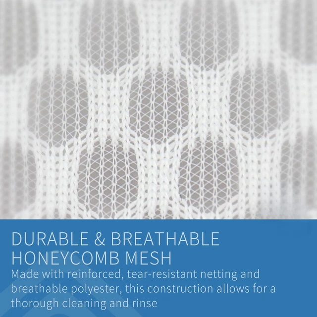 Alt view image 5 of 5 - 3Pcs Durable Honeycomb Mesh Laundry Bags for Delicates 12x16 Inches | (3 Medium)