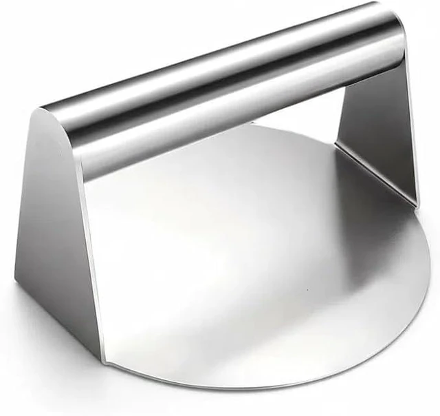Main image of Stainless Steel Smash Burger Press, 5.5 Inch Manual Burger Smasher with Handle, Metal Patty Press for Griddle, Grill, Bacon, Sandwiches and Flat Top Cooking
