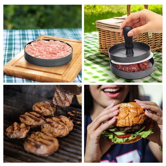 Alt view image 3 of 7 - Burger Press 200 Patty Papers Aluminum Burger Press Patty Maker Meat Beef Cheese Veggie Burger Maker for Grill Griddle BBQ Barbecue