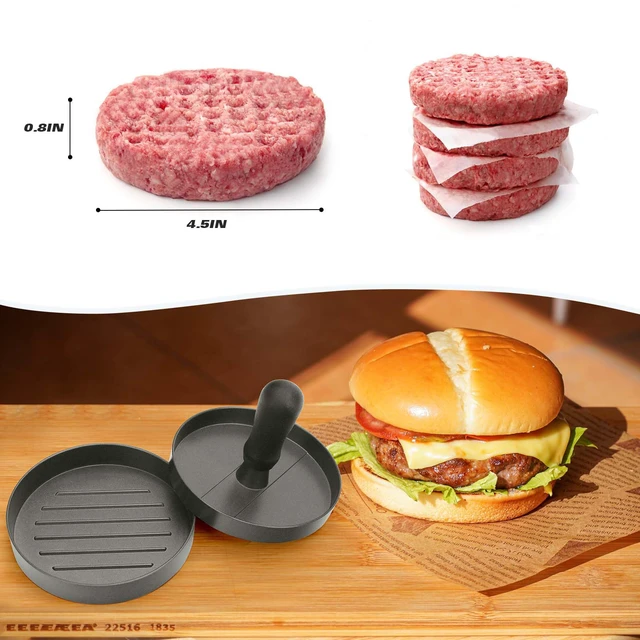 Alt view image 5 of 7 - Burger Press 200 Patty Papers Aluminum Burger Press Patty Maker Meat Beef Cheese Veggie Burger Maker for Grill Griddle BBQ Barbecue