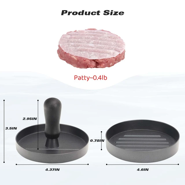 Alt view image 6 of 7 - Burger Press 200 Patty Papers Aluminum Burger Press Patty Maker Meat Beef Cheese Veggie Burger Maker for Grill Griddle BBQ Barbecue