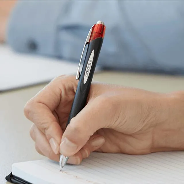 Alt view image 2 of 6 - Jetstream RT Ballpoint Pens, Black, 1.0mm Medium Point, 12 Count | Retractable, Smooth Writing, Quick-Drying, Smear-Resistant, uni Super Ink