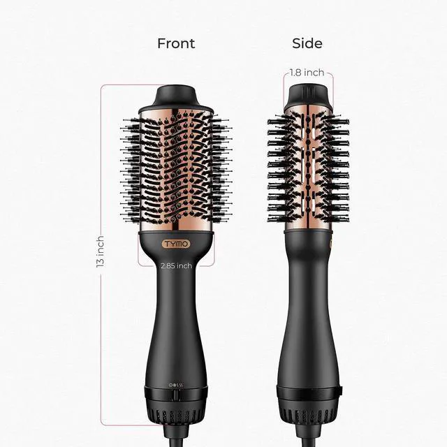 Alt view image 7 of 7 - Hair Dryer Brush Blow Dryer Brush in One, 4 in 1 Hairdryer and Styler | Volumizer with Oval Titanium Barrel, 60M Ionic Hot Air Straightener for Smooth Frizz-Free Salon Blowout, Gold, 2.85 Inch