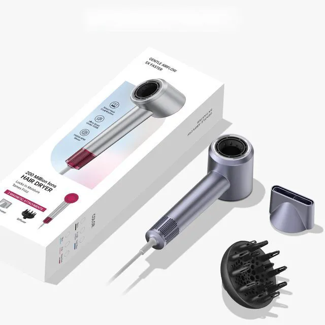 Main image of Hair Dryer, High-Speed Ionic Blow Dryer, Diffuser&Concentrator, Lavender | 1600W, 110,000 RPM , 200M Negative Ions, 8 Modes & 2 Airspeeds, Low Noise,anti-Fizz, Lightweight, Blow Dryer for Women/Travel