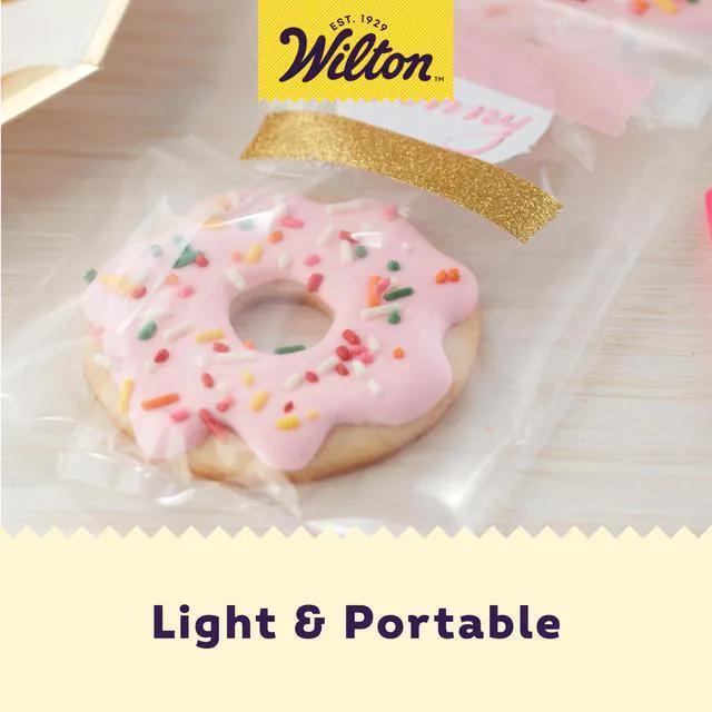 Alt view image 3 of 6 - Clear Treat Party Bags, 4 x 9.5 in., 50-Pack | Clear Cellophane Treat Bags for Gifting Cookies, Candies & Party Favors, Easy Seal, Perfect for Holiday & Event Packaging