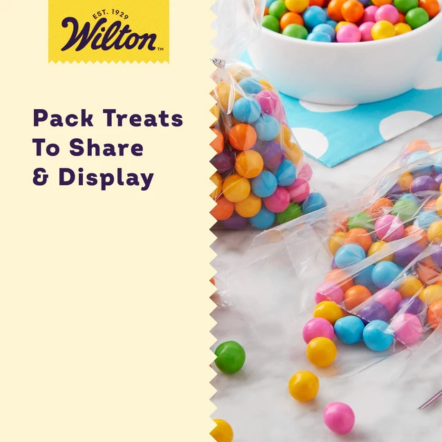 Alt view image 4 of 6 - Clear Treat Party Bags, 4 x 9.5 in., 50-Pack | Clear Cellophane Treat Bags for Gifting Cookies, Candies & Party Favors, Easy Seal, Perfect for Holiday & Event Packaging