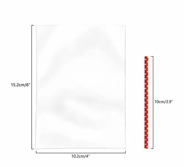 Alt view image 7 of 7 - Small Cellophane Bags, Clear Gift Treat Bags for Candy, Cake Pops, Goodies & Party Favors with 4'' Ties, 100PCS (4'' x 6'')