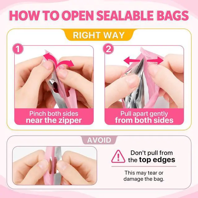 Alt view image 7 of 7 - 100PCS Mylar Bags Resealable Pink Small Smell Proof Bags 2.75x3.93 | Sealable Packaging Bags Frosted Clear Window, Plastic Foil Zip Pouch Bags for Small Business Candy Treat Jewelry Food Storage