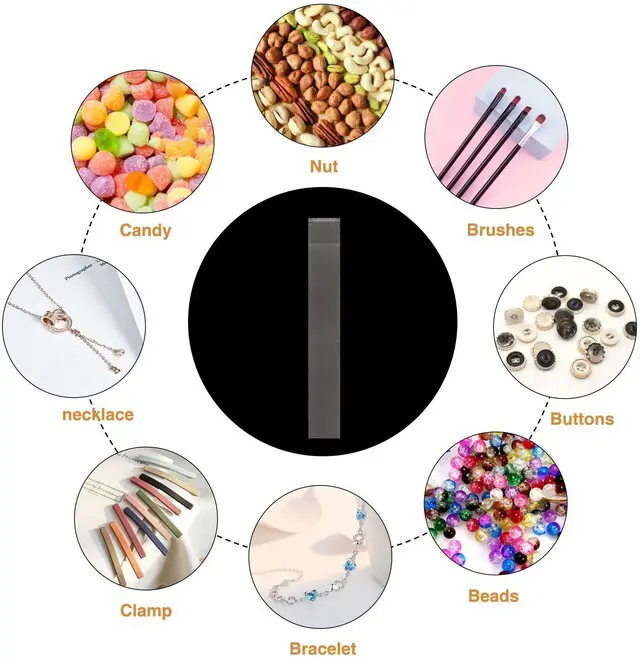 Alt view image 4 of 6 - Long Cellophane Bags 1'' x 6'' 100pcs Self Sealing Adhesive Bags Clear OPP Poly Cello Bags 1mil for Candy Gifts Favors Pen Jewelery Samples Beads