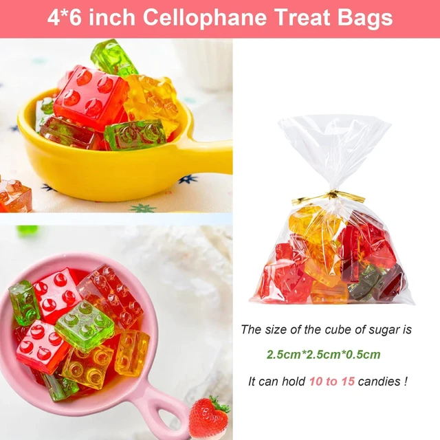 Alt view image 2 of 7 - 200 Pcs 4x6 Cellophane Treat Bags with 200 Twist Ties | Clear Cellophane Bags for Gift Wrapping,Packaging Candies,Dessert,Bakery,Party Favors