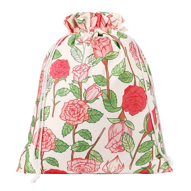 Alt view image 2 of 7 - Drawstring Gift Bags,Extra Large 24"x 20" | Premium Canvas Storage Bags | Reusable Fabric | Perfect for Baby Showers,Birthday Parties | Rosy
