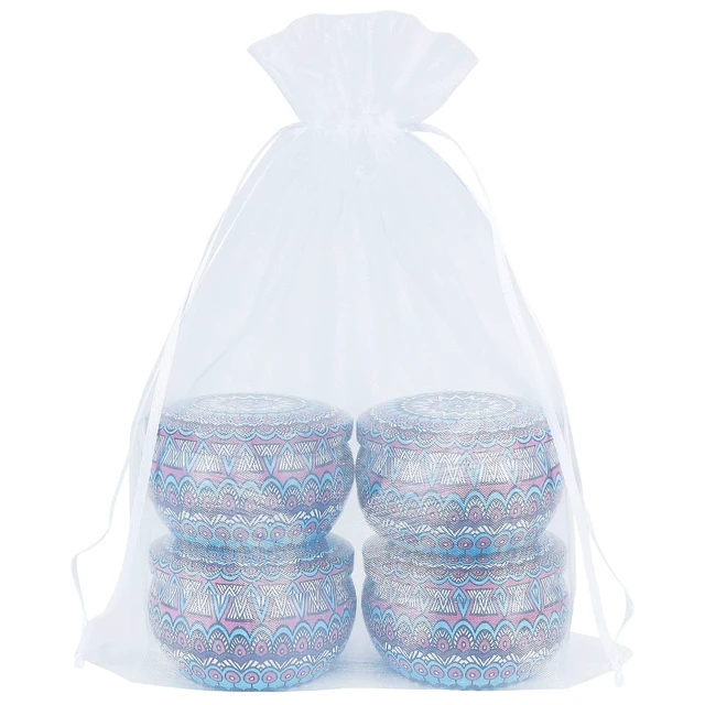 Alt view image 7 of 7 - 100pcs Mesh Organza Bags 6x9 in for Gift Giving, Large (White) | Sheer for Product Visibility, Easy-Close Drawstrings, Suitable for Jewelry, Cosmetic, Craft, Wedding, Party Favors, Christmas