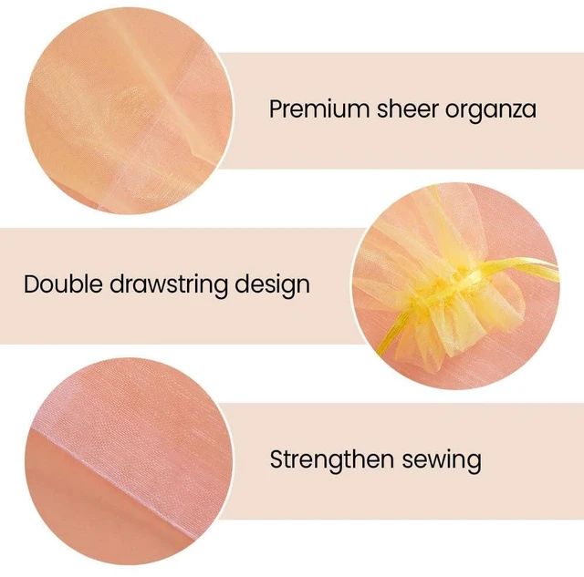 Alt view image 3 of 6 - 100PCS Organza Bags(3x4inch,Mixedcolor) | Small Mesh Bags Drawstring for Jewelry, Candy, Christmas, Sachets, Festivals, Bathroom Soaps, Wrapping Supplies