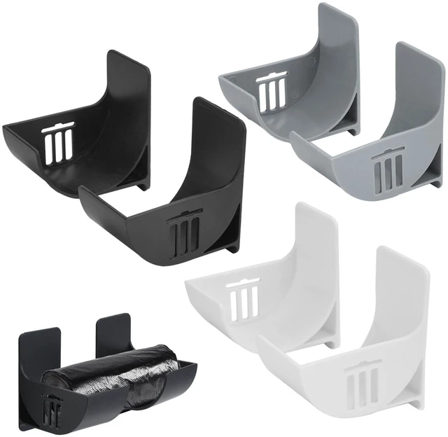 Main image of 6Pcs Trash Bag Holder Dispenser, Adjustable Wall Mount Storage | No Drill Self-Adhesive Wall Mount, Adjustable Split Storage, 3 Colors, Space Saving Cabinet Organizer, Kitchen Bathroom Use