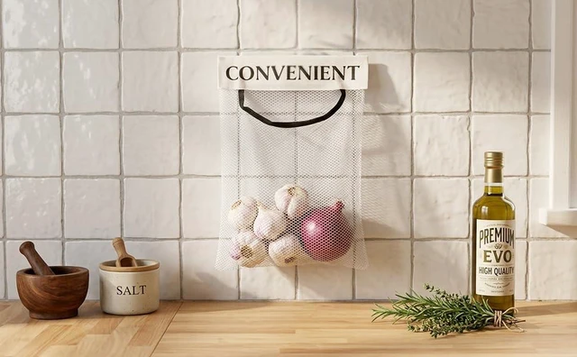 Alt view image 7 of 7 - 4PCS Plastic Bag Holder for Cabinet Mesh Grocery Bag Holder, Sticky Wall Mount Storage Dispensers, Recycling Garbage Folding Hanging Storage Bags Grocery Bags Holders White