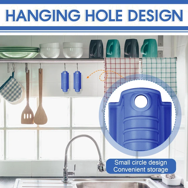 Alt view image 7 of 7 - 4 Pack Silicone Pot Handle Holders Heat Resistant, Blue | Cast Iron Skillet Handle Covers, Ribbed Non Slip Grip, Protective Sleeve for Pan Dutch Oven Griddle Casserole Frying Cookware