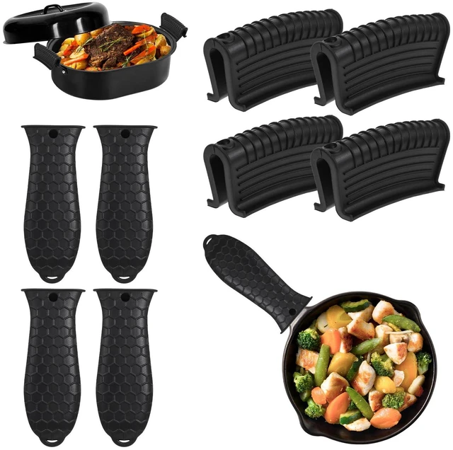 Main image of 8 Pack Silicone Hot Handle Holder Cover Cast Iron Handle Cover Silicone Pot Holders Heat Resistant Assist Pan Handle Sleeve Non-Slip Pot Handle Covers for Cast Iron Skillet Metal Pan