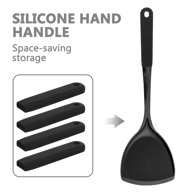 Alt view image 5 of 7 - 4pcs Skillet Handle Cover: Silicone Handle Protective Cover - Non-Slip Waterproof Anti-Scald Pot Grip Sleeves for Cooking Utensils