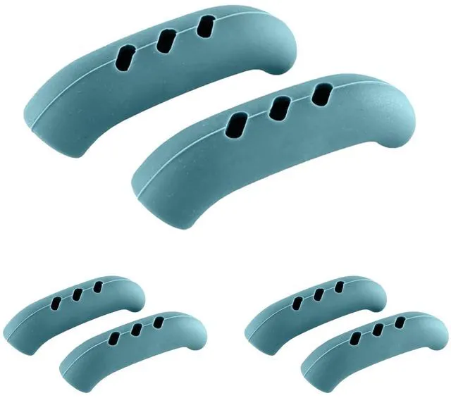 Main image of 6 Pack Heat Resistant Silicone Pot Handle Covers Universal Fit for Pots Pans and Skillets Non Slip Grip Protects Hands from Hot Handles (Green)