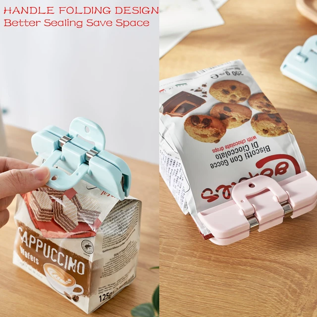 Alt view image 6 of 7 - Heavy Duty Bag Clips for Food, Chips, Snacks, Pet Food, Cereal, Coffee | Airtight Reusable & Non-Slip Sealing Clip, Kitchen Organization & Storage Essentials, Assorted Sizes-6-Pack (White)