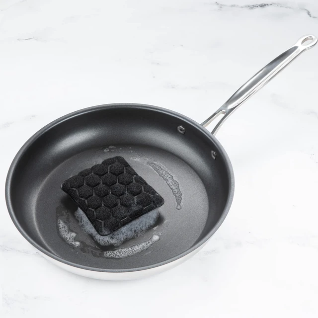 Alt view image 2 of 6 - Sudz-Power Scratch-Free Scrubber Sponges, Long Lasting Polyurethane, BPA Free, Rectangular, Set of 2