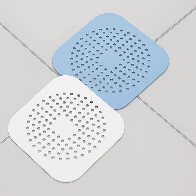 Main image of Silicone Drain Protector, Gray Anti-Clog Hair Catcher for Shower and Bathtub, 5.7 Inch Flexible Strainer with Easy Clean Design